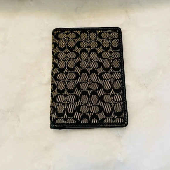 Coach Black and Gray Monogram Patterned Wallet - Picture 3 of 6